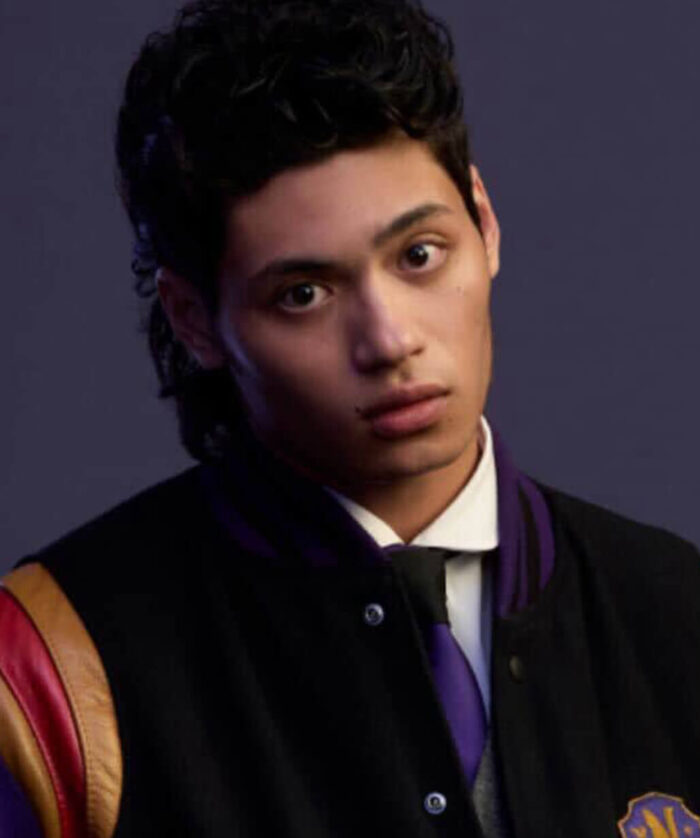 Bruno Purple and Black Varsity Jacket